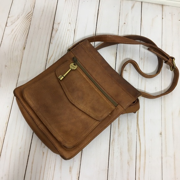 Fossil Handbags - Vintage Fossil Leather Crossbody Bag